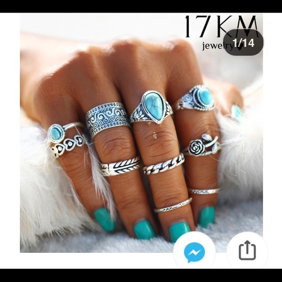 Jewelry - JUST IN! Creative 10PC Geometric Ring Set